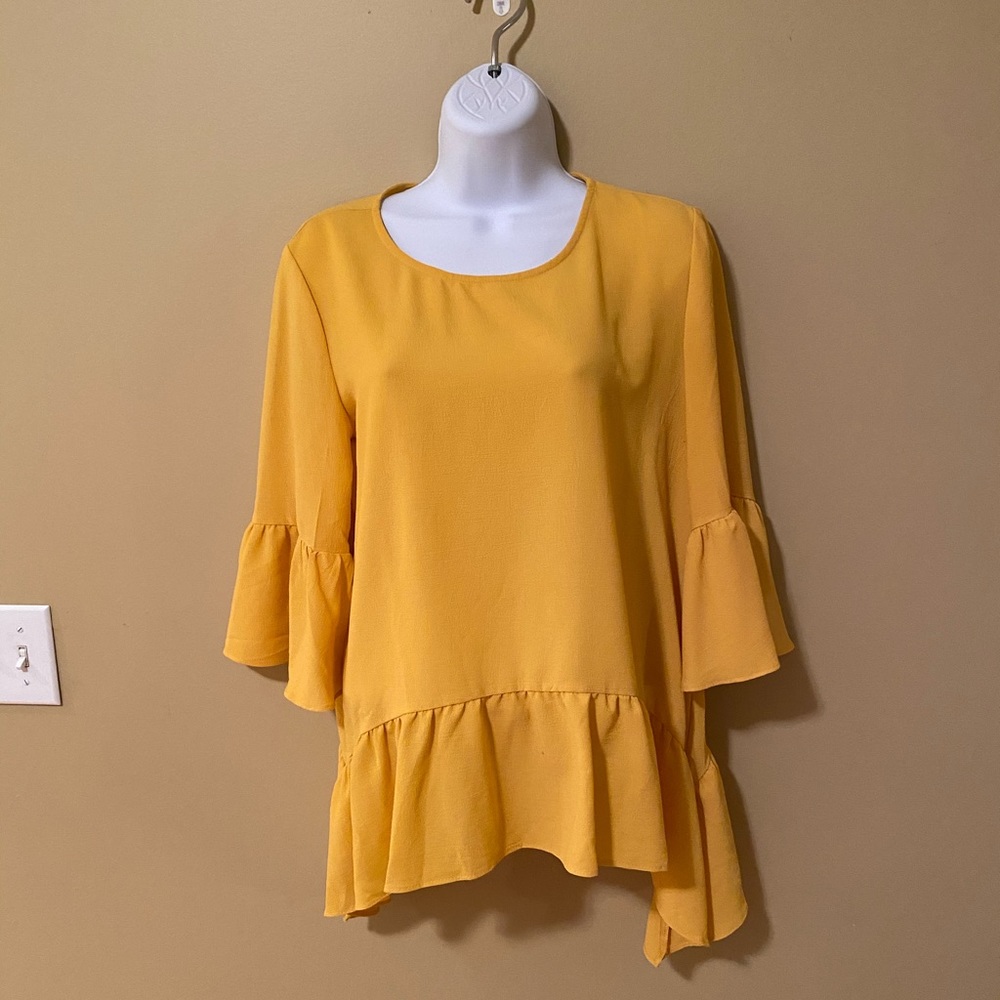 Mustard yellow blouse